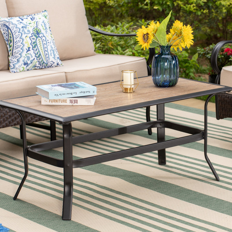 Lark Manor Argyri Outdoor Patio Coffee Table & Reviews Wayfair Canada
